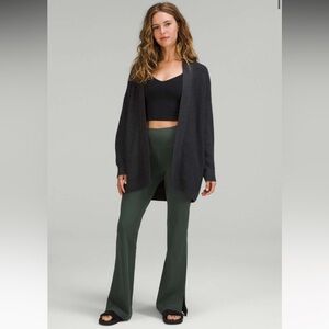 Lululemon Merino Wool- blend ribbed long wrap sweater